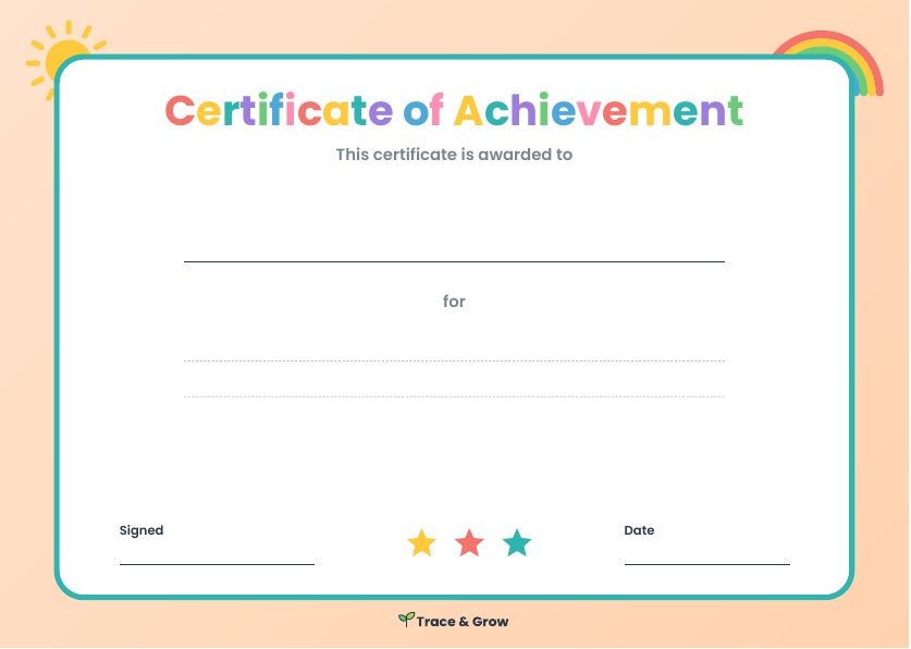 Certificates Pack (Printable), front cover