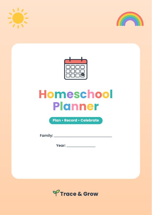 Homeschool Planner (Printable), front cover