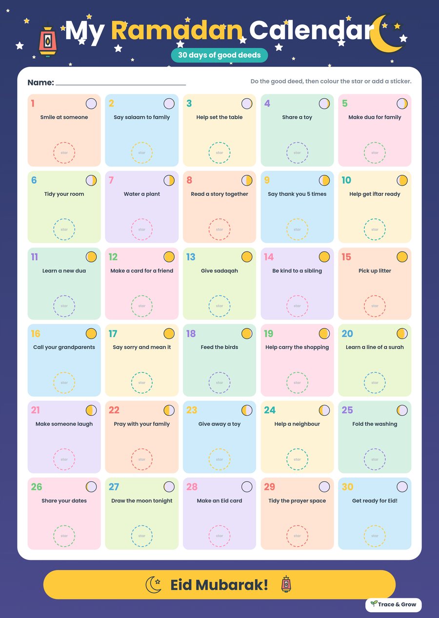 Ramadan Countdown Calendar (A3 Poster) cover
